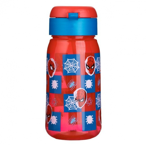 Sticla Apa Copii pentru Scoala, 510 ml, cu Pai, din Plastic, Spiderman [3]