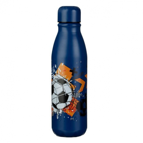 Sticla Apa Copii pentru Scoala, 600 ml, Aluminiu, Fotbal Baieti [1]