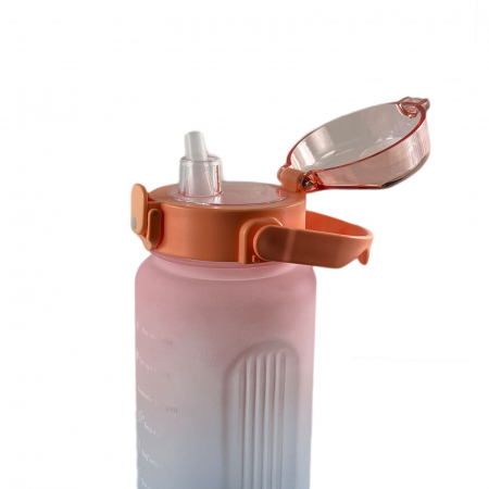 Sticla de apa reutilizabila, portabila, 1500 ml, Roz Gradient [2]