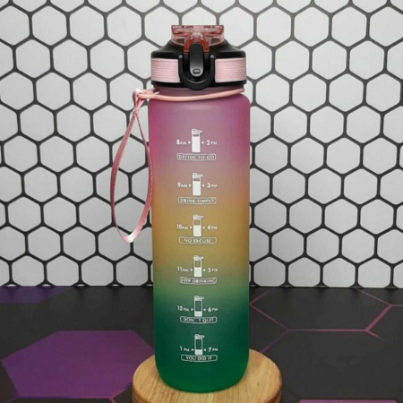 Sticla de apa reutilizabila, portabila, 1000 ml, Roz Gradient [1]