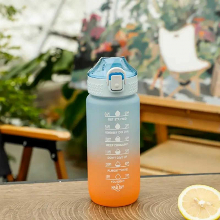 Sticla de Apa Reutilizabila, Mesaje Motivationale, 600 ml, Portocaliu [1]