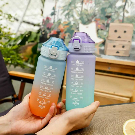 Sticla de Apa Reutilizabila, Mesaje Motivationale, 600 ml, Portocaliu [6]