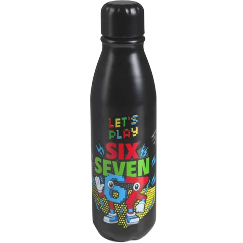 Rechizite Școlare - Sticla de Apa pentru baieti, model Gamer Lets Play, din aluminiu, 600ml
