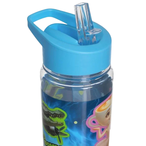 Sticla de Apa pentru copii, Brainrot cu Pai Flip Top, 650ml [3]
