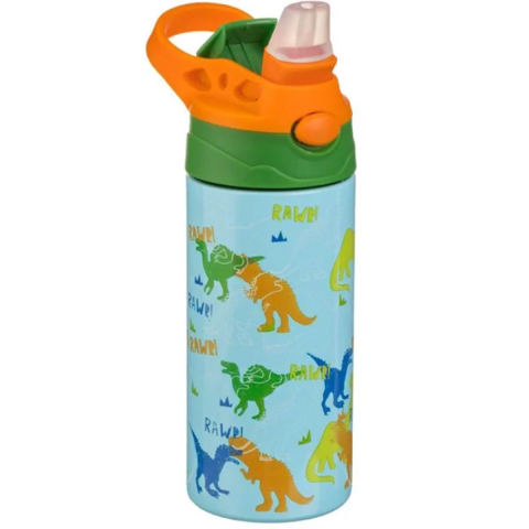 Rechizite Școlare - Sticla de Apa pentru Copii, Dinozauri, din Otel Inoxidabil, 500ml