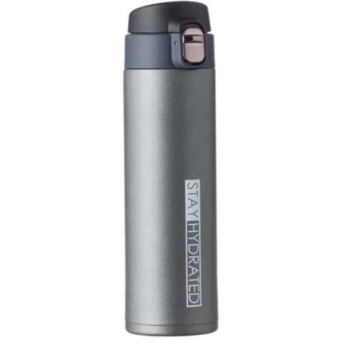 Rechizite Școlare - Sticla Izoterma din Otel Inoxidabil, Antracit Mat, 450ml