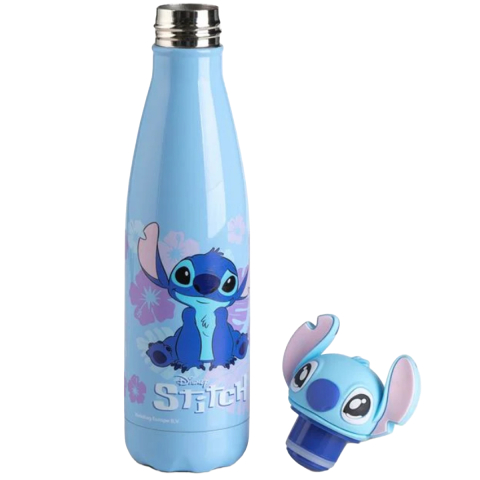 Sticla Termos din Otel Inoxidabil, model Stitch 3D, Fara BPA, Albastru, 500ml [1]