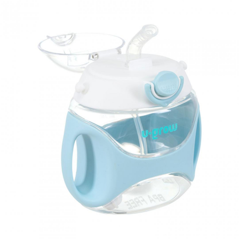 Sticla tritan cu pai si curea, blue [1]