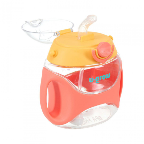 Sticla tritan cu pai si curea,orange [1]