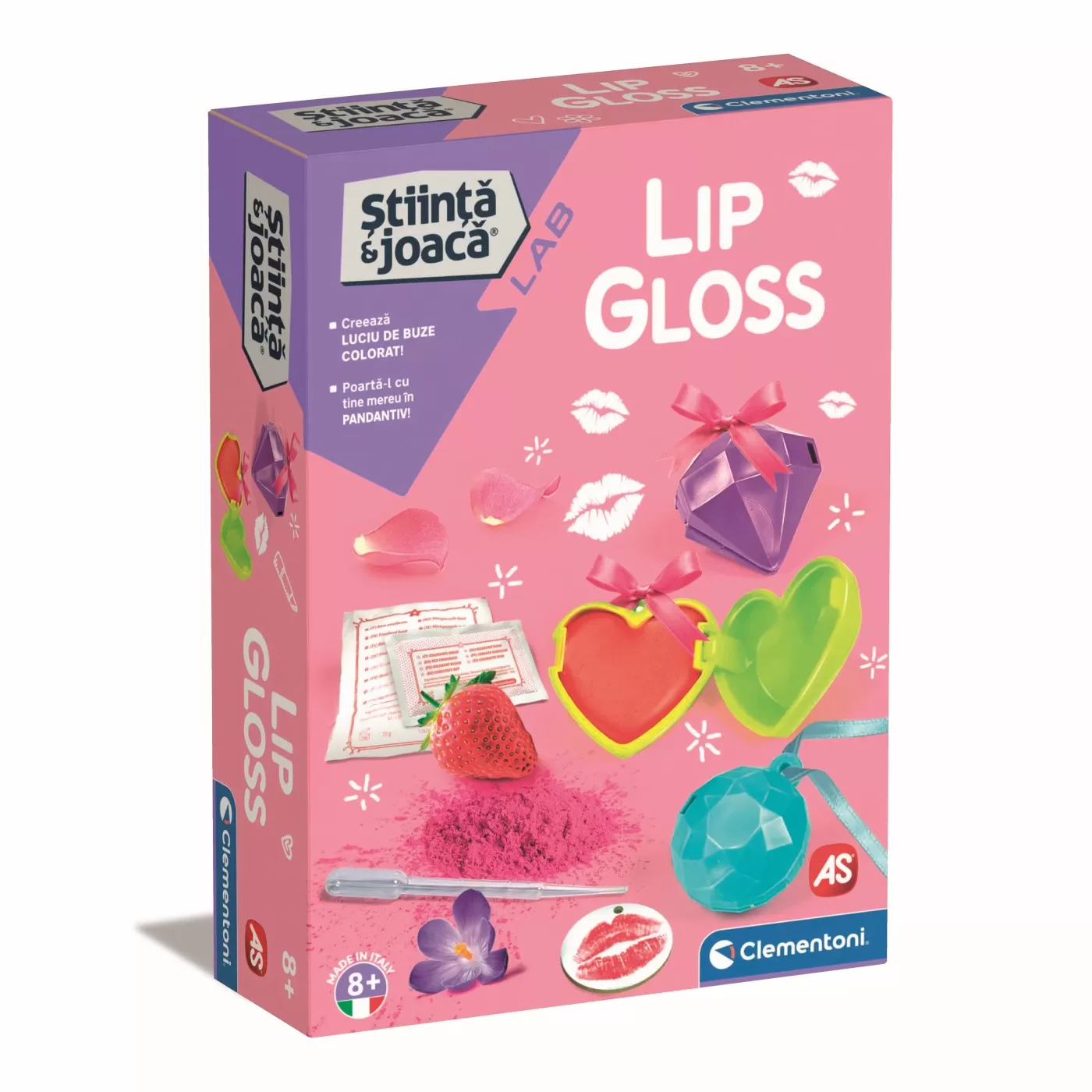 Jucării STEM, Știință şi Experimente - Lip Gloss, Stiinta si Joaca, 8 ani+, Clementoni, varsta de la 8 ani la +15 ani