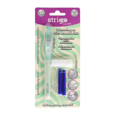Stilou cerneala termosensibila Strigo Waves SSC467, 2 rezerve si dispozitv curatare penita [4]