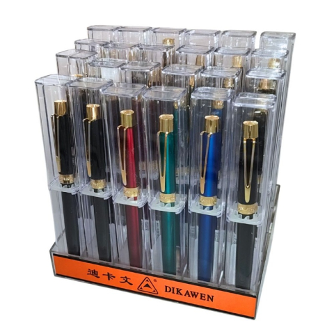Rechizite Școlare - Stilou CNX 8053, alimentare pompita, corp metalic diverse culori, cutie plastic