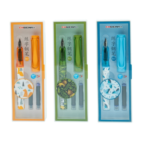 Rechizite Școlare - Stilou CNX R17, 2 patroane, diverse culori