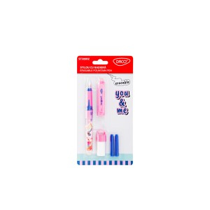 Rechizite Școlare - Stilou daco cu radiera you and me roz st300rz