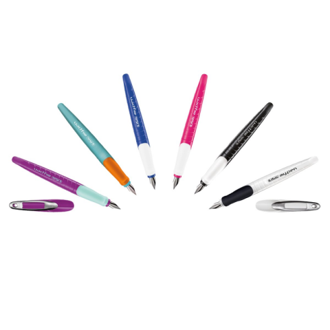 Stilou Herlitz My Pen 10999712, varf M, alimentare rezerve, corp plastic diverse culori, grip cauciucat [1]