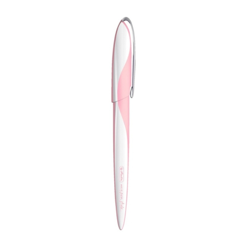 Stilou Herlitz My Pen 11360260, alimentare rezerve, corp plastic roz, pentru caligrafie cu 3 penite (0.9/1.4/1.9) + 3 rezerve [1]