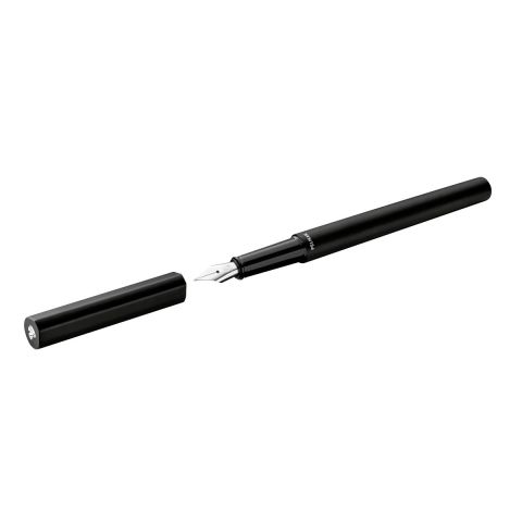Stilouri pentru Copii si Scoala - Stilou ineo elements black rock penita m in cutie metalica pentru cadou