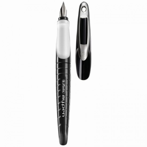 Stilouri pentru Copii si Scoala - Stilou My Pen Herlitz penita M negru/alb vrac