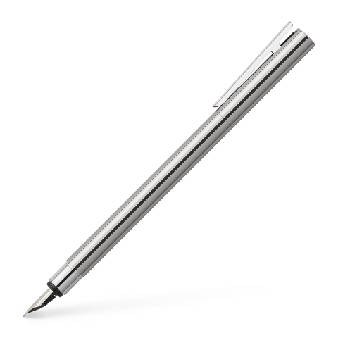 Stilou neo slim metal lucios f faber-castell