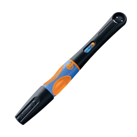 Stilou Pelikan Graffix4 820349, varf M, alimentare rezerve, corp plastic , +1 rezerve, pentru dreptaci, neon black, blister [1]