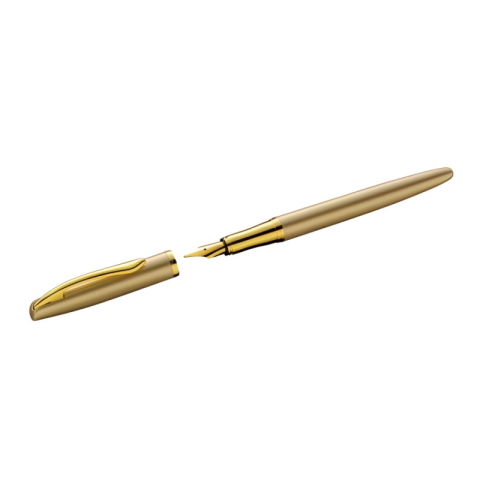 Rechizite Școlare - Stilou Pelikan Jazz Noble Elegance 821704, varf M, corp metalic, Yellow Gold