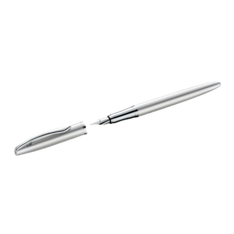 Rechizite Școlare - Stilou Pelikan Jazz Noble Elegance 821735, varf M, corp metalic, Silver