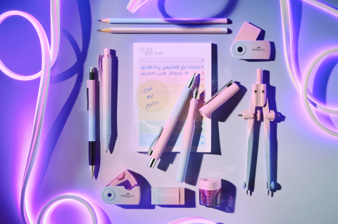 Stilou poly pen flow bleu-roz m faber-castell [3]