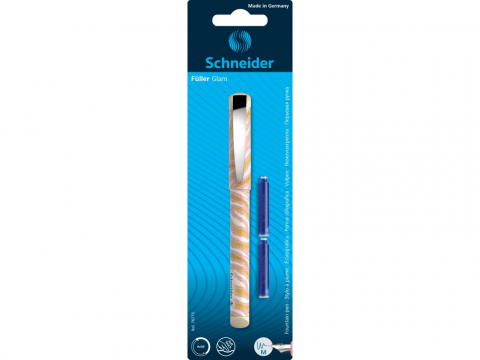 Rechizite Școlare - Stilou Schneider Glam + 2 rezerve/blister, copii varsta 12-18 ani