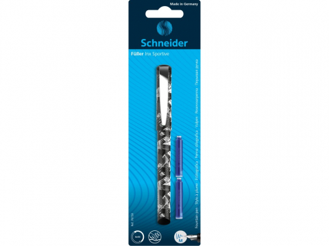 Rechizite Școlare - Stilou Schneider INX Sportive + 2 rezerve/blister, copii varsta 8-12 ani