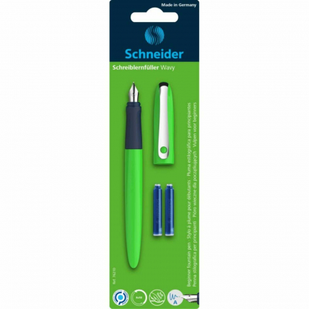 Stilou Schneider pentru elevi incepatori, ideal pentru clasa pregatitoare si clasa 1, wavy, 4 variante de culoare [1]