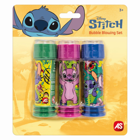 Jucării și Jocuri pentru copii - Stitch set 3 baloane de sapun 50ml