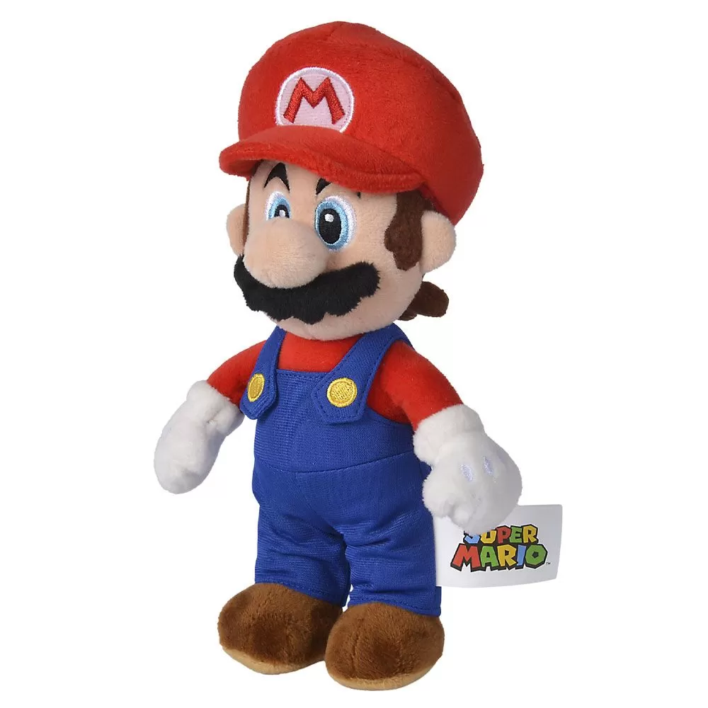 Jucării bebeluși - Super mario plus mario 20cm, varsta de la 0 luni la +15 ani