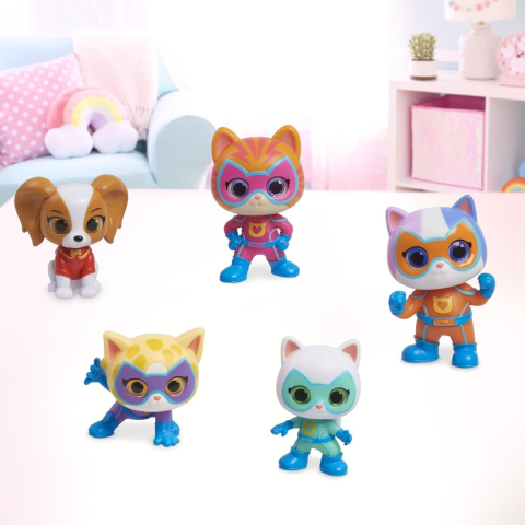 SuperKitties - Set de joaca cu 5 figurine copii varsta 3 ani + [1]