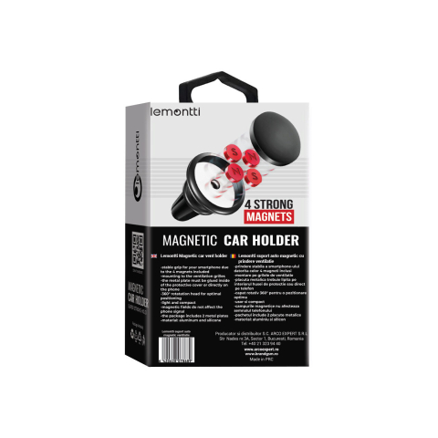 Suport Auto Lemontti Magnetic Negru [3]