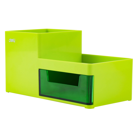 Articole pentru birou - Suport birou 3 compart+sertar vernil deli
