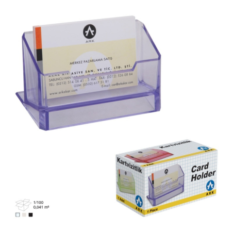 Birotică și Papetărie - Suport carti de vizita ARK 1384, plastic transparent