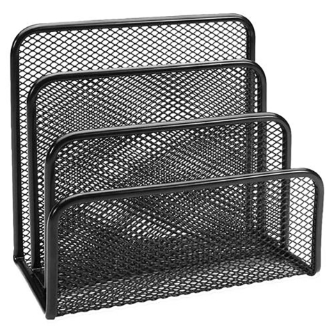 Birotică și Papetărie - Suport corespondenta metal negru mesh fornax