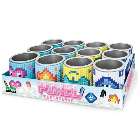 Rechizite Școlare - Suport creioane Pixel cu textura 3D, 4 modele  varsta 3 ani+,6 ani+,8 ani+