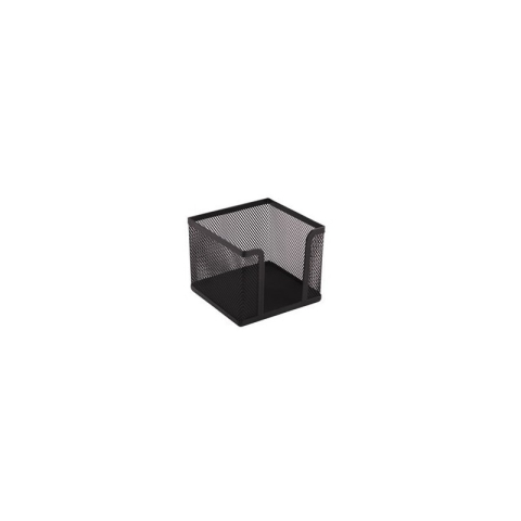 Articole pentru birou - Suport cub hartie Office Cover, 100x100x80mm, negru, plasa metalica