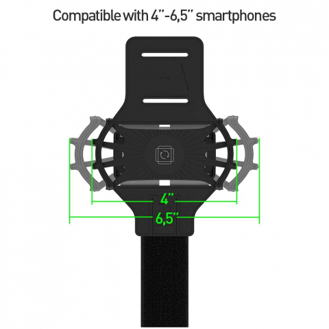 Suport detașabil Tellur de telefon 4"-6.5" pentru braț A100, negru [1]
