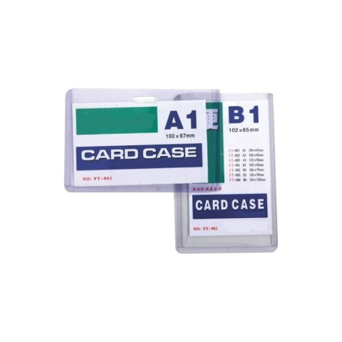 Articole pentru birou - Suport ecuson CNX, vertical, 102x67mm, plastic, transparent