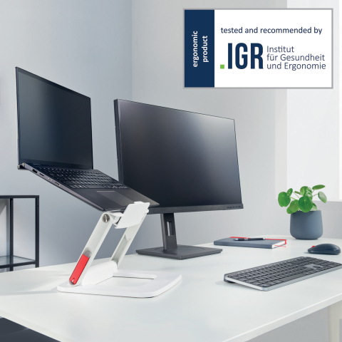Suport ergonomic pentru laptop ajustabil alb leitz [4]