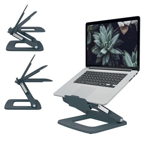 Articole pentru birou - Suport ergonomic pentru laptop ajustabil gri carbune leitz