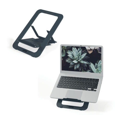 Suporturi pentru birou - Suport ergonomic pentru laptop ajustabil gri carbune slim leitz