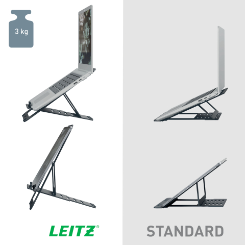 Suport ergonomic pentru laptop ajustabil gri carbune slim leitz [2]