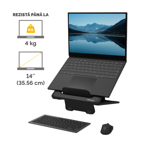 Suport ergonomic pentru laptop negru breyta [2]