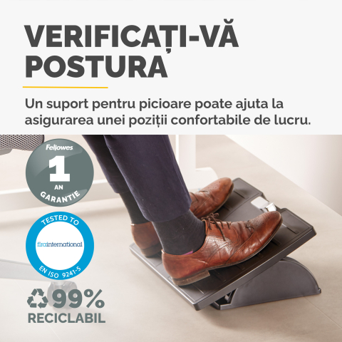 Suport ergonomic pentru picioare reglabil microban fellowes [4]