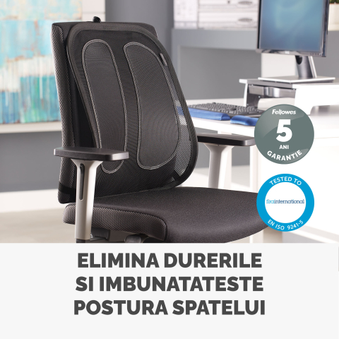 Suport ergonomic pentru spate mesh fellowes [3]