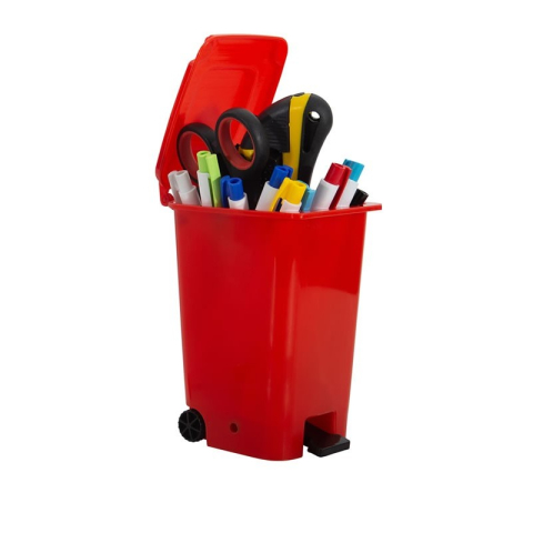 Suport instrumente de scris Ark 1760, model pubela cu pedala, plastic, diverse culori [2]