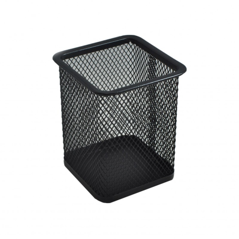 Alte accesorii de birou - Suport instrumente de scris Office Cover 804, 8x8x10cm, plasa metalica, negru